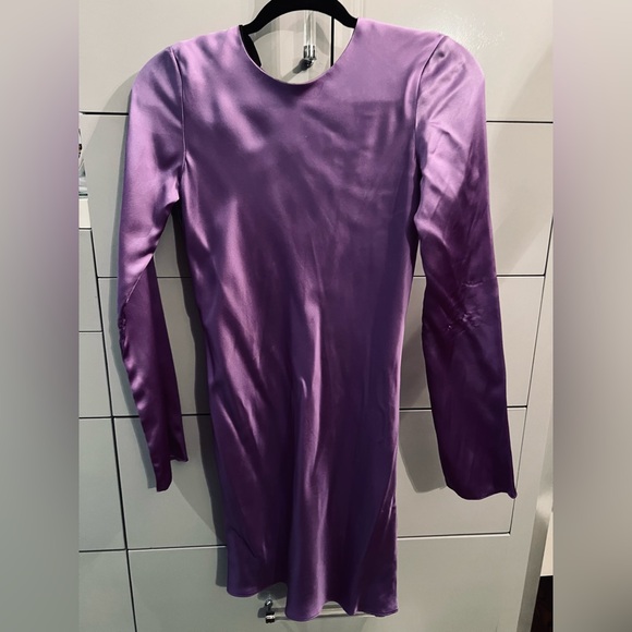 AMANDA UPRICHARD SILK BACKLESS MINI DRESS - Picture 1 of 4